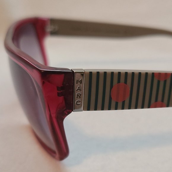 Marc by Marc Jacobs Purple Rectangular Square Sunglasses w Gray Gradient Lenses - Picture 7 of 13